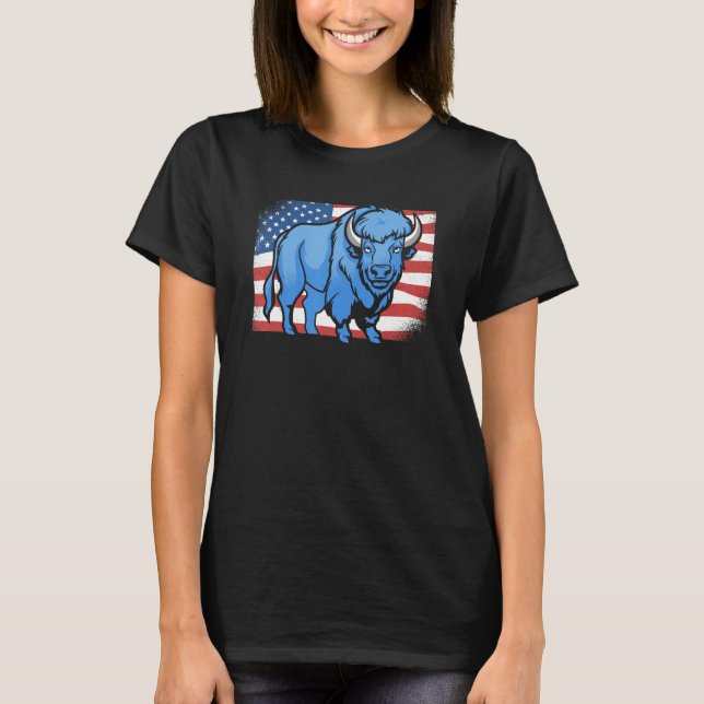Bison Animal Wildlife  American Bison T-Shirt (Vorderseite)