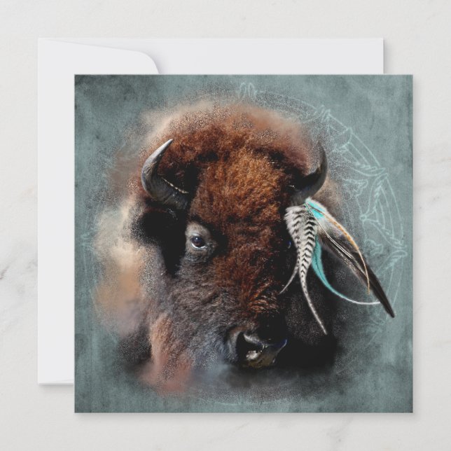 Bison - Anregung, Einladungskarte Einladung (Vorderseite)