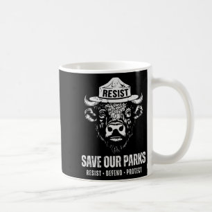 Bison Bear Rettete unser Park gegen Trump Men Wome Kaffeetasse