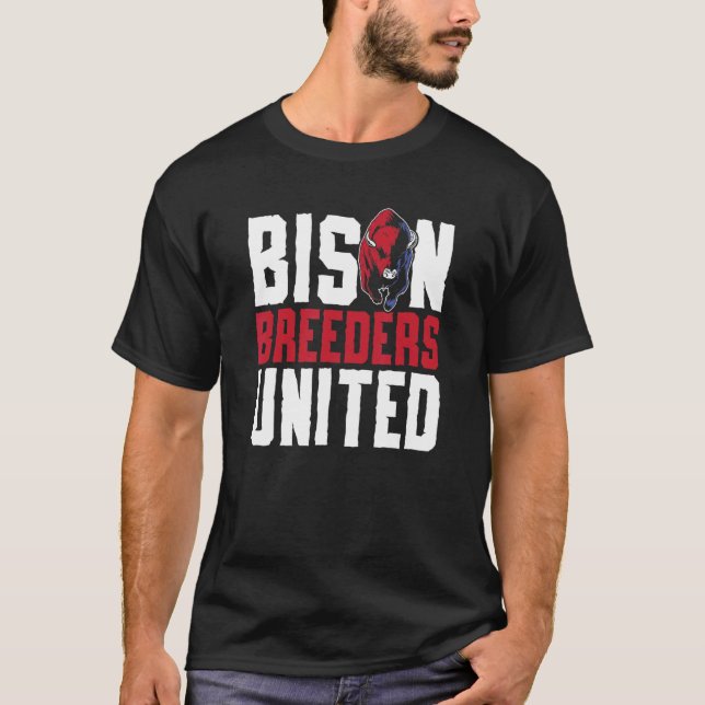 Bison Breeders United Buffalo Hunt Ameri T-Shirt (Vorderseite)