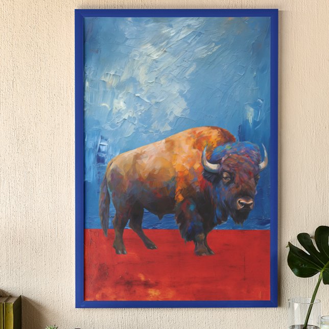 Bison Buffalo Abstrakte Malerei Poster (Von Creator hochgeladen)