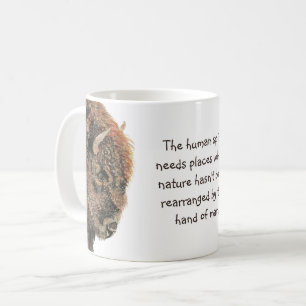 Bison Buffalo Animal Spirit Wilderness Quote Kaffeetasse