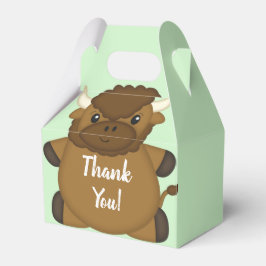 Bison Buffalo Baby Shower Green Geschenkschachtel