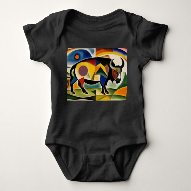 Bison Buffalo Baby Strampler (Vorderseite)