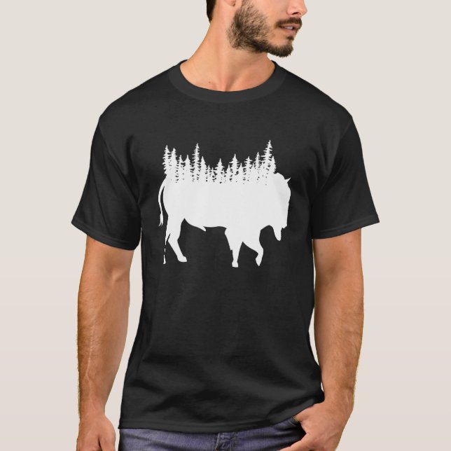 Bison Buffalo Buffalo National Park Natural Americ T-Shirt (Vorderseite)