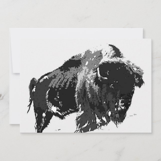 Bison/Buffalo Einladung - Buffets Einladungen (Vorderseite)