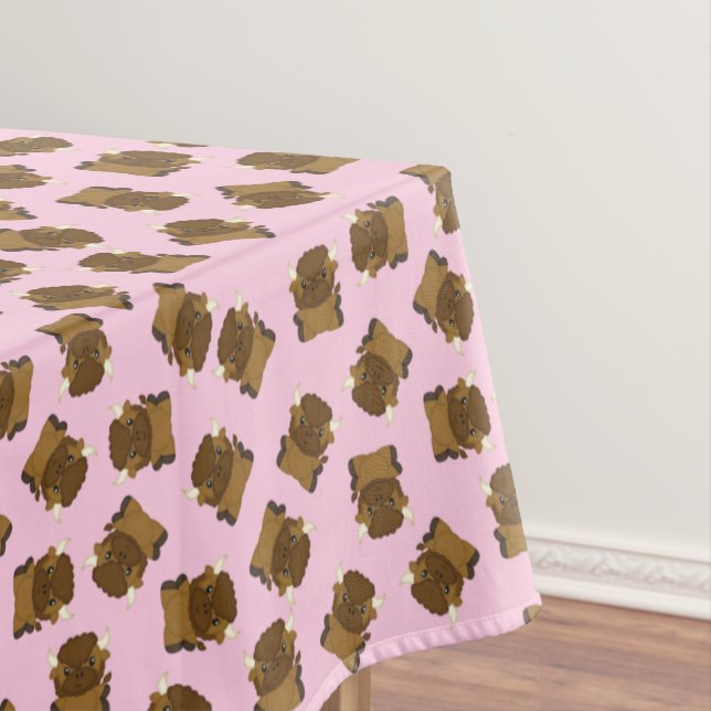 Bison Buffalo Geburtstagsparty Pink Tischdecke (Beispiel)