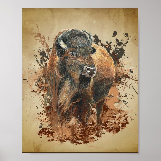 Bison Buffalo Poster (Vorne)