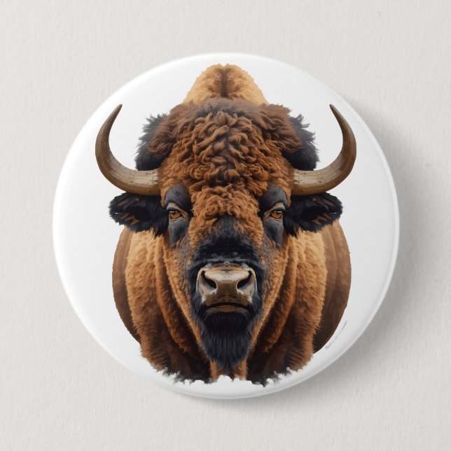 Bison / Büffel Button (Vorderseite)