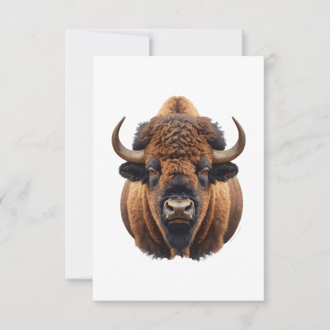 Bison / Büffel Dankeskarte (Vorderseite)