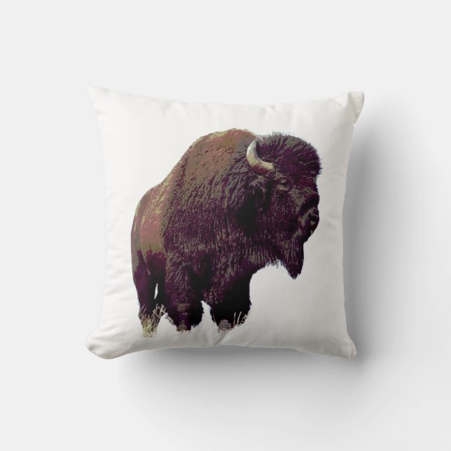 Bison Büffel  Kissen (Vorderseite)
