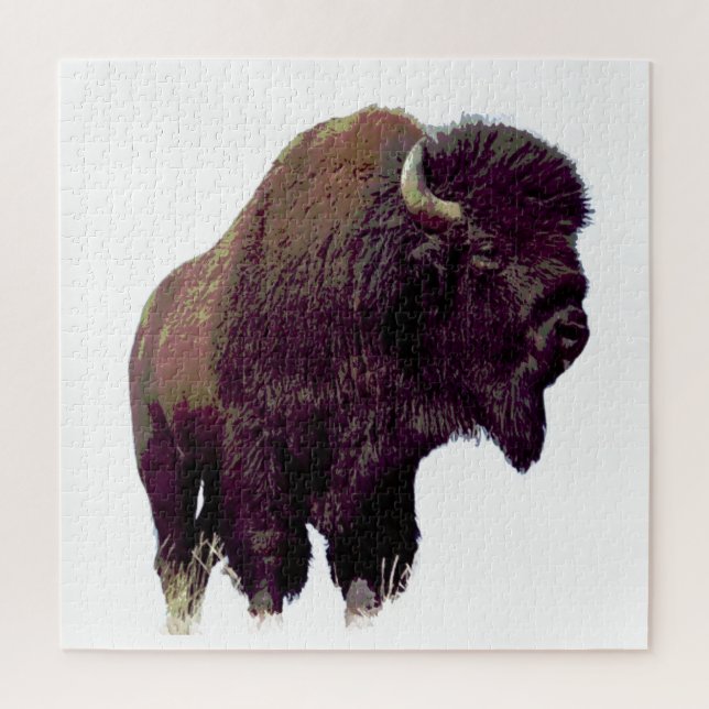 Bison Büffel  Puzzle (Vertikal)