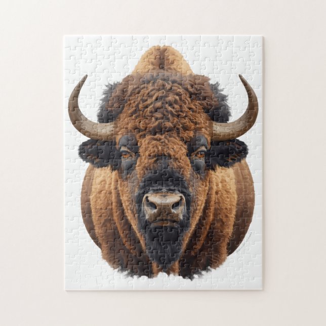 Bison / Büffel Puzzle (Vertikal)