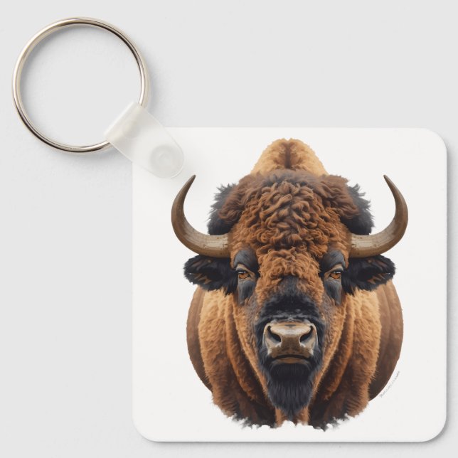 Bison / Büffel Schlüsselanhänger (Vorderseite)