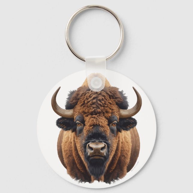 Bison / Büffel Schlüsselanhänger (Vorderseite)