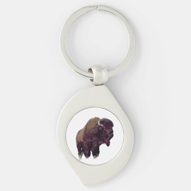 Bison Büffel  Schlüsselanhänger (Vorderseite)