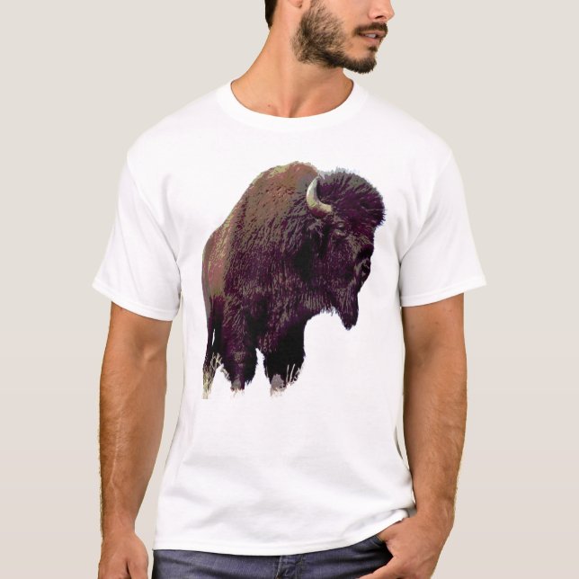 Bison Büffel  T-Shirt (Vorderseite)