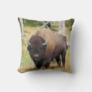 Bison Bull Throw Kissen