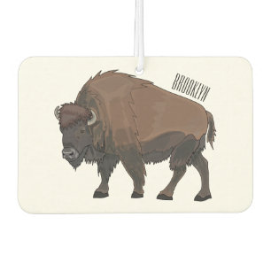Bison-Cartoon-Abbildung Autolufterfrischer