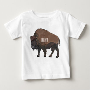 Bison-Cartoon-Abbildung Baby T-shirt
