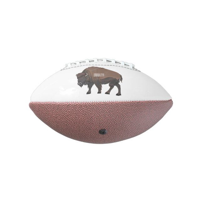 Bison-Cartoon-Abbildung Football (Gedreht 270)