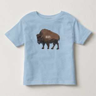 Bison-Cartoon-Abbildung Kleinkind T-shirt