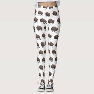 Bison-Cartoon-Abbildung Leggings