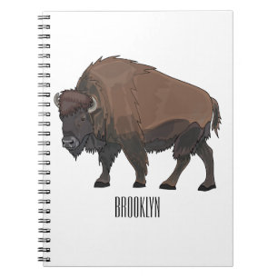 Bison-Cartoon-Abbildung Notizblock