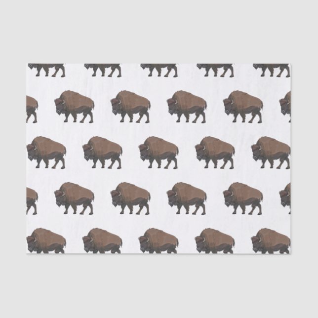 Bison-Cartoon-Abbildung Seidenpapier (Vorderseite)
