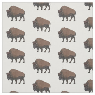 Bison-Cartoon-Abbildung Stoff