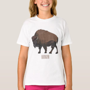 Bison-Cartoon-Abbildung T-Shirt