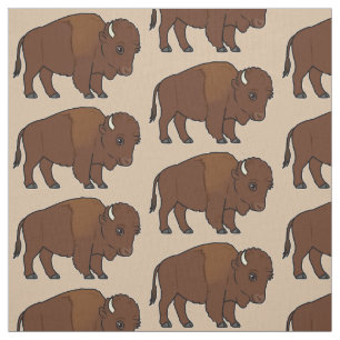 Bison-Cartoon Stoff