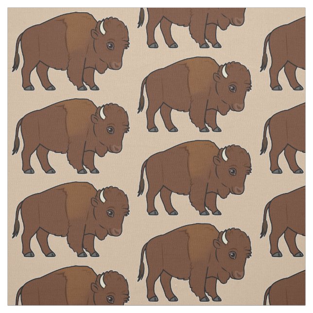 Bison-Cartoon Stoff (Muster)