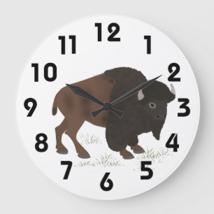 Bison Clock Große Wanduhr