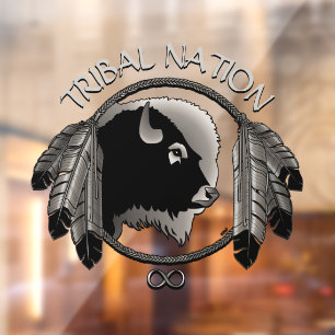 Bison Decal Custom Tribal Wildlife Window Fensteraufkleber