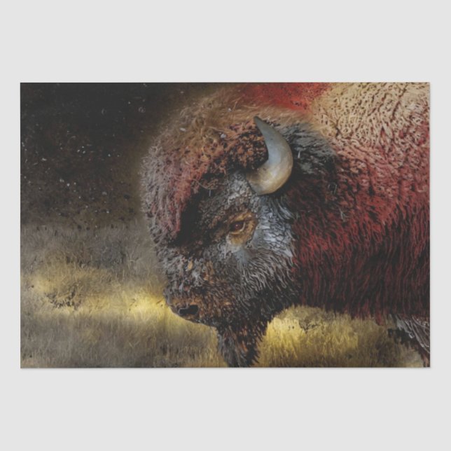 Bison-Dekorations-Seidenpapier Seidenpapier (Vorderseite)