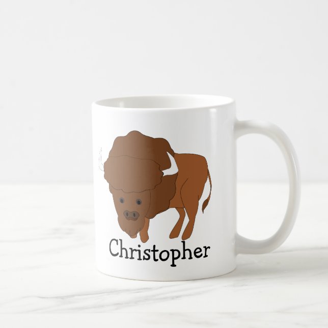 Bison Design Personalisiert Kaffeetasse (Rechts)