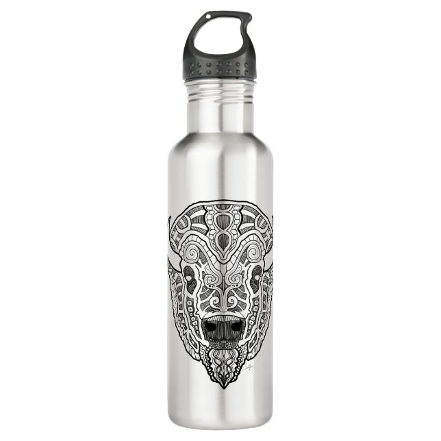 Bison Edelstahlflasche (Vorderseite)