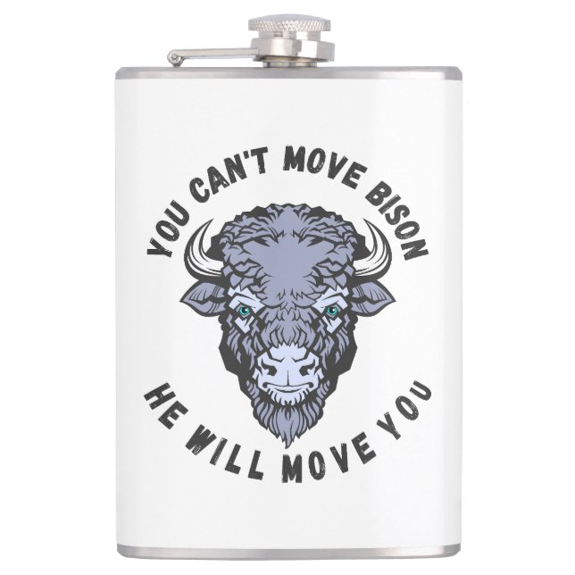 Bison Flachmann (Vorderseite)