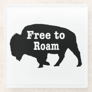 Bison free to roam glasuntersetzer
