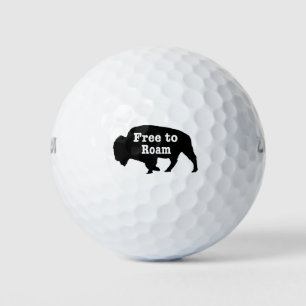 Bison free to roam golfball