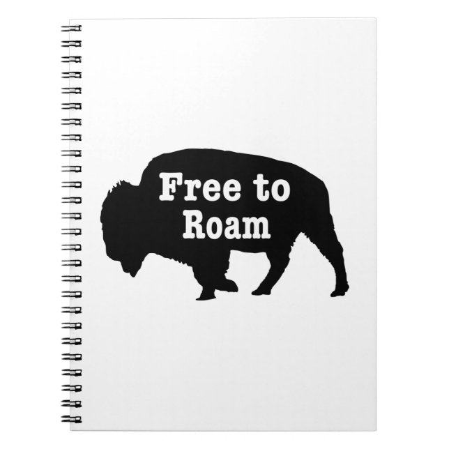 Bison free to roam notizblock (Vorderseite)