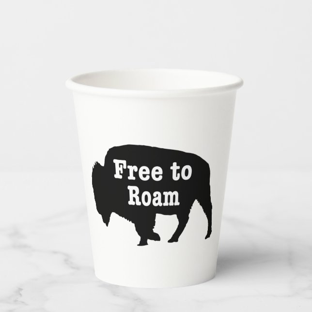 Bison free to roam pappbecher (Vorderseite)
