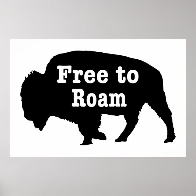 Bison free to roam poster (Vorne)