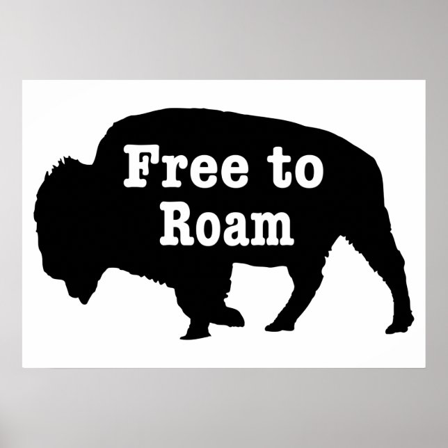 Bison free to roam poster (Vorne)