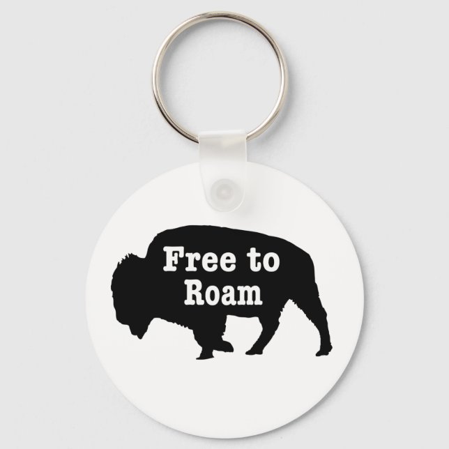 Bison free to roam schlüsselanhänger (Vorderseite)