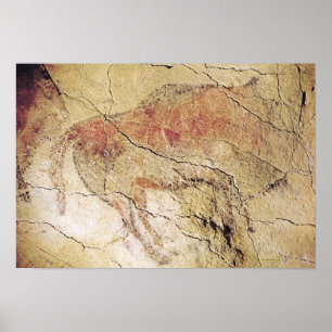 Bison from the Caves at Altamira, c.1500 v. Chr. Poster