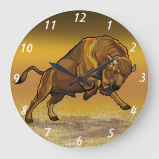 Bison Große Wanduhr