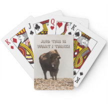 Bison hält seine Zunge raus - Spaß - Funny