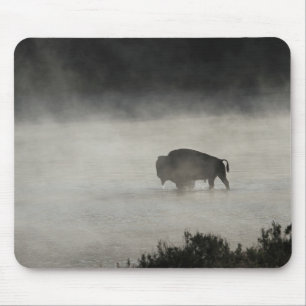 Bison im Winter Yellowstone Mousepad